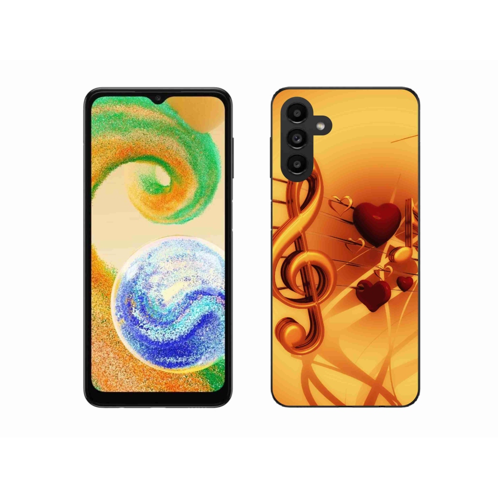 Gelový kryt mmCase na Samsung Galaxy A04s (164.7x76.7x9.1mm) - noty