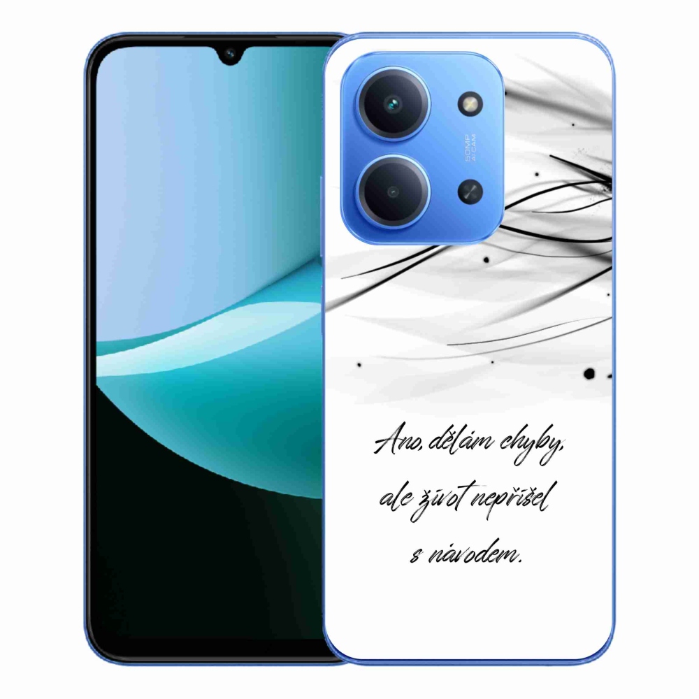 Gelový kryt mmCase na Xiaomi Redmi 15C 4G/5G (173mm) - citát bílé pozadí