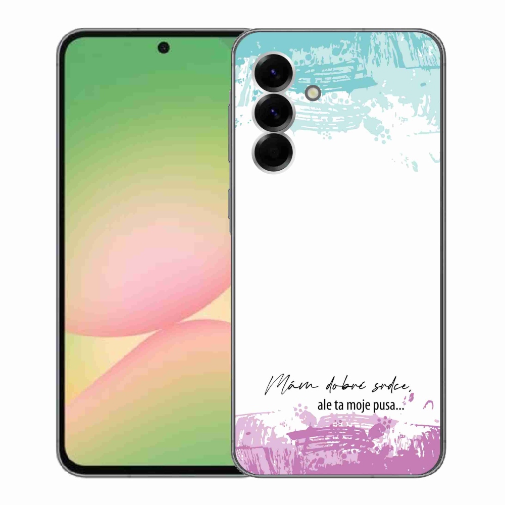 Gelový kryt mmCase na Samsung Galaxy A56 5G - vtipný text 3 bílé pozadí
