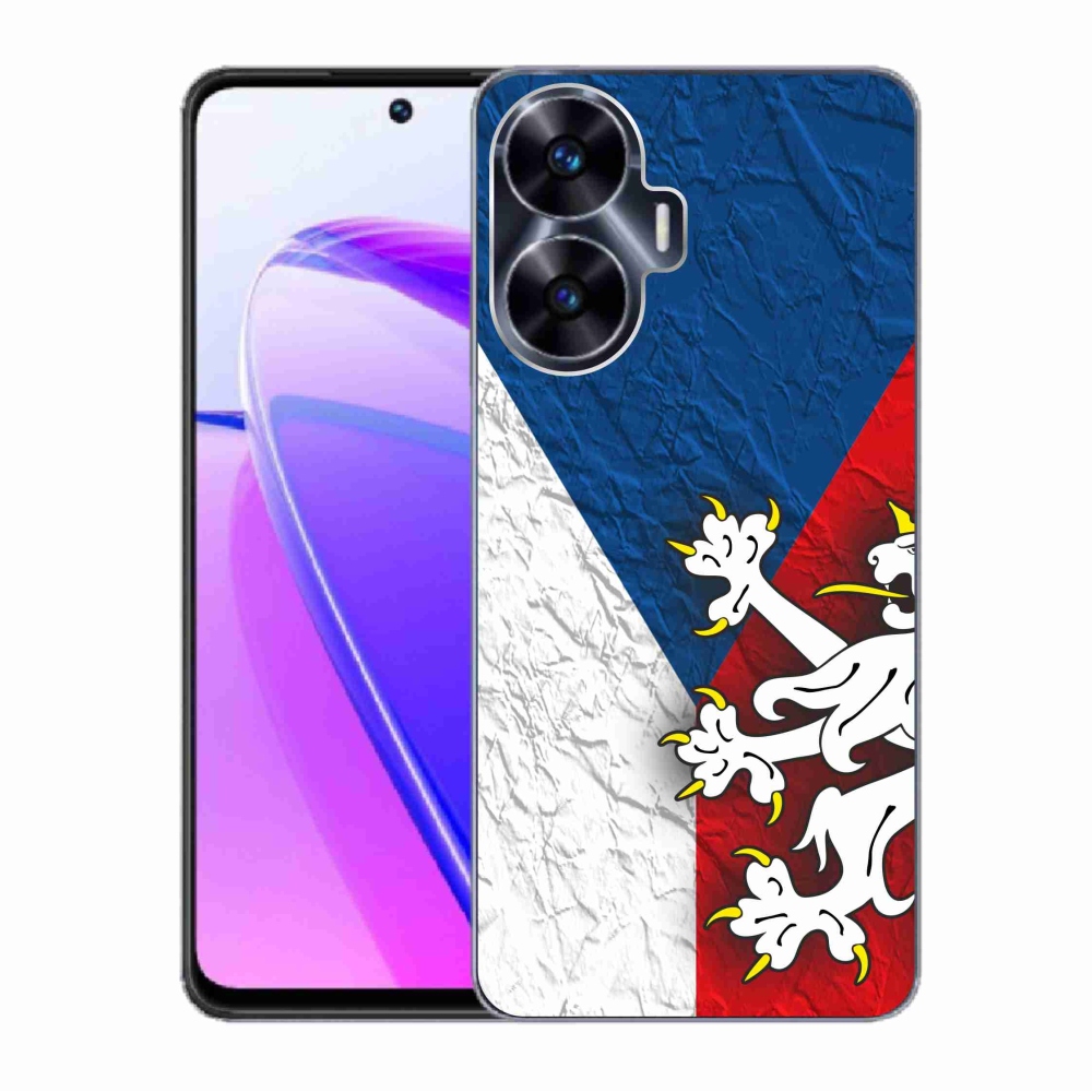 Gelový kryt mmCase na Realme C55 - česká vlajka 1