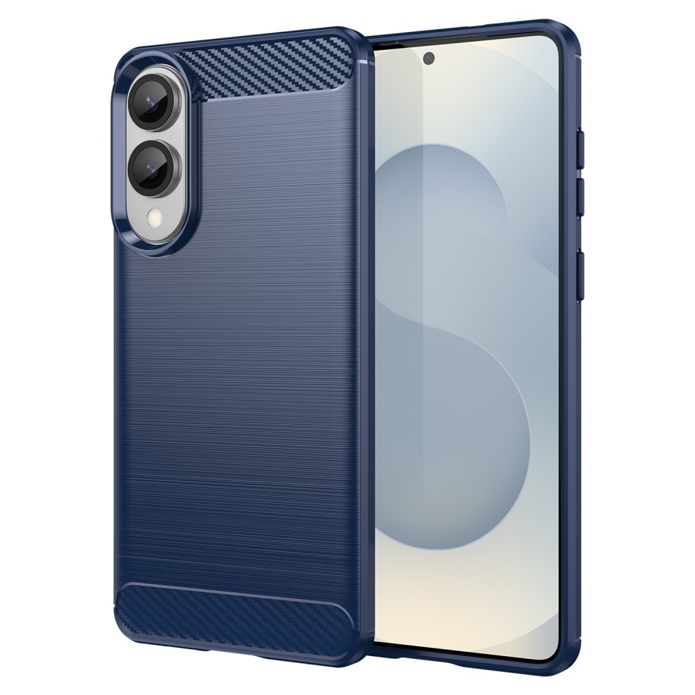 Carbon odolný gelový obal na Samsung Galaxy S25 Edge - modrý