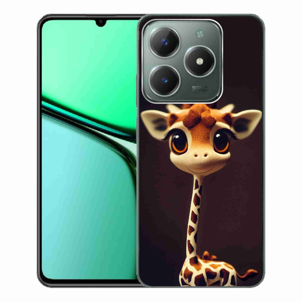 Gelový kryt mmCase na Realme C61 - malá žirafa