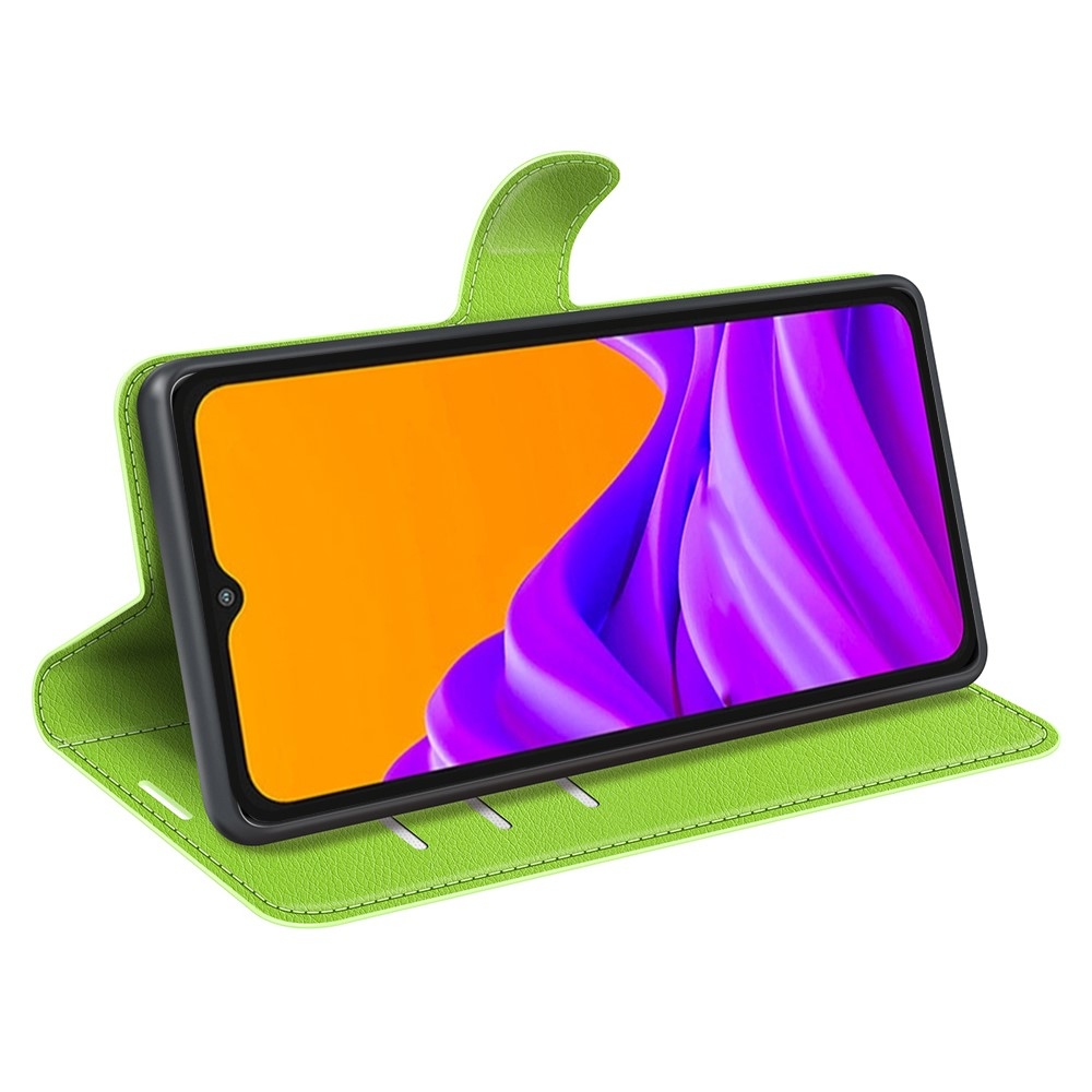 Litchi knížkové pouzdro na Samsung Galaxy Xcover 7 Pro - zelené