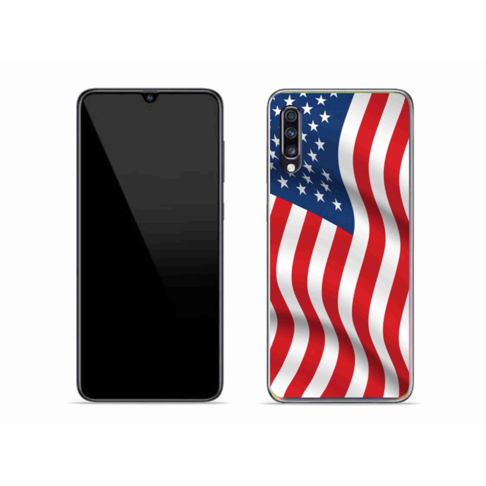 Gelový kryt mmCase na mobil Samsung Galaxy A70 - USA vlajka