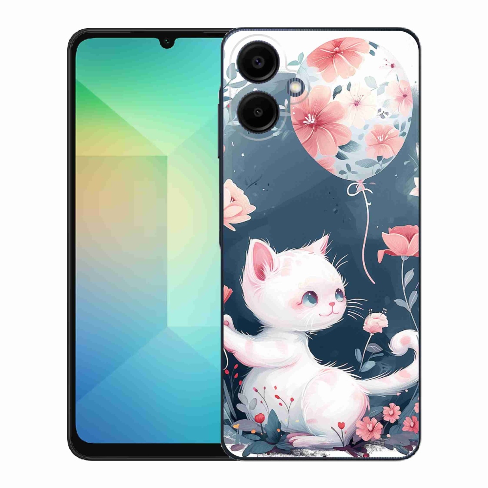 Gelový kryt mmCase na Samsung Galaxy A06 4G - kotě s balónkem