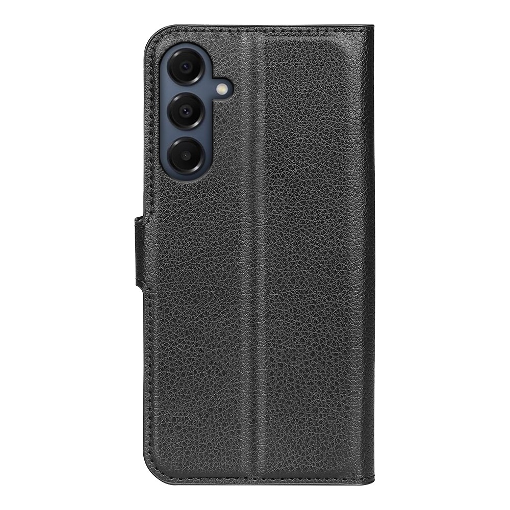Litchi knížkové pouzdro na Samsung Galaxy A17 5G - černé