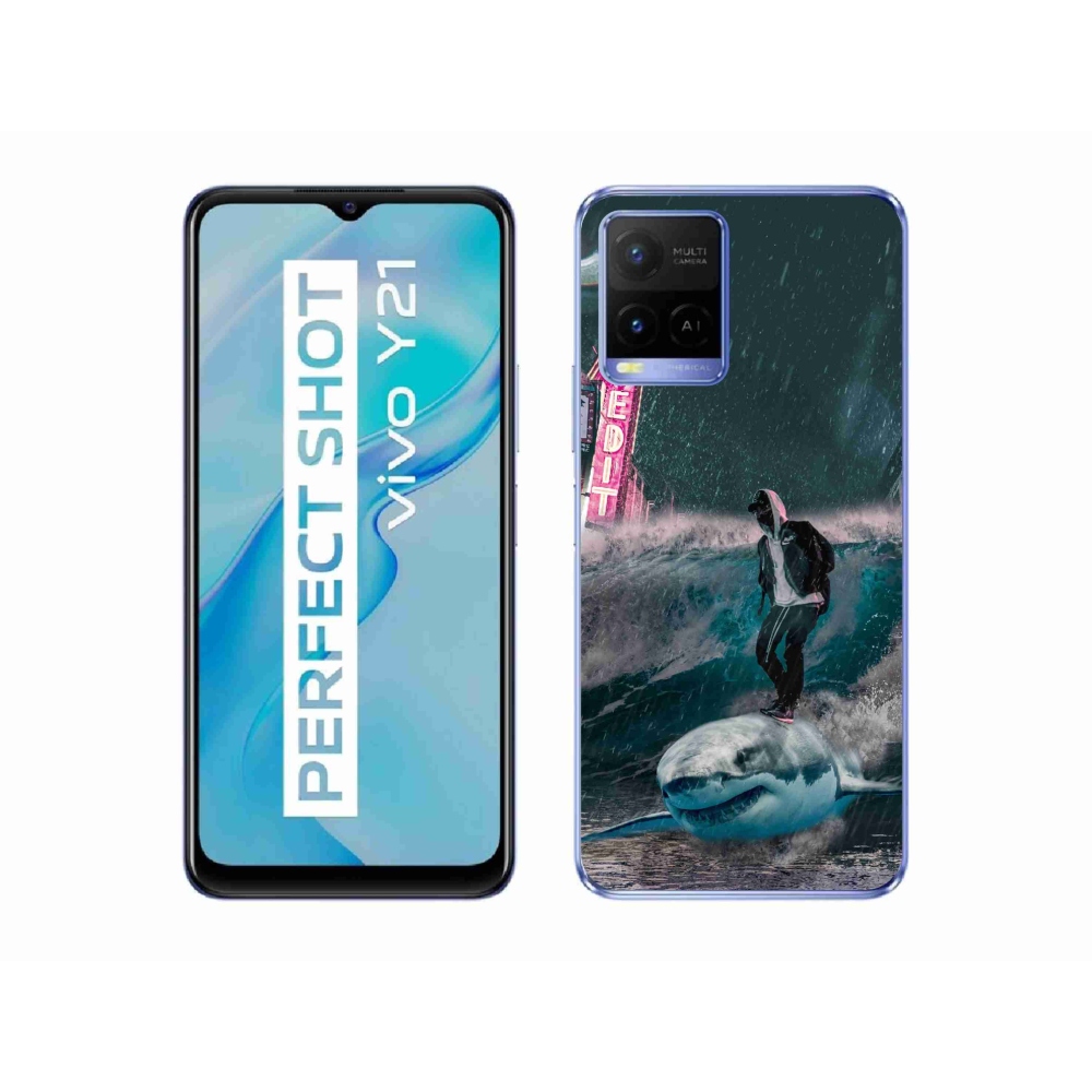 Gelový kryt mmCase na Vivo Y21/Y21s/Y33s - žralok