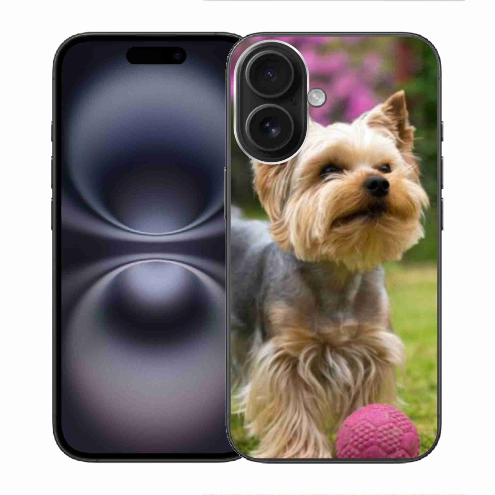 Gelový obal mmCase na iPhone 16 - jorkšír 4