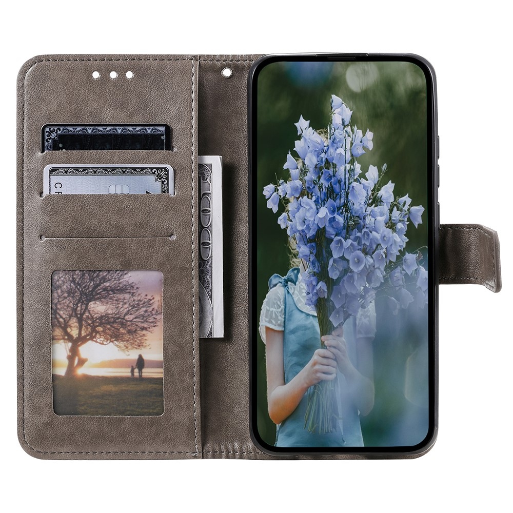 Mandala knížkové pouzdro na Samsung Galaxy A26 5G - šedé
