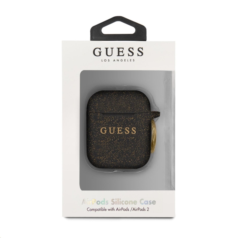 Guess Silikonové Pouzdro pro Airpods 1/2 Black