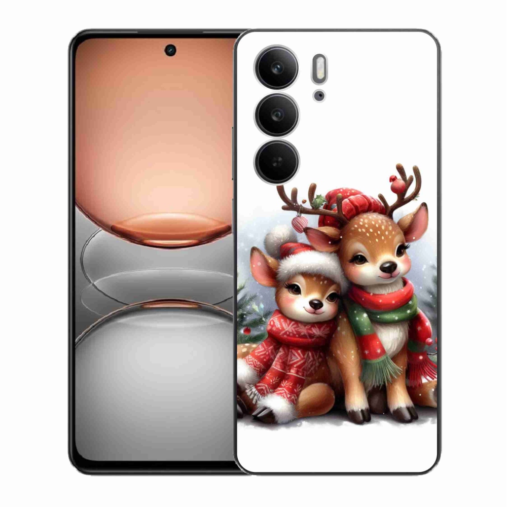 Gelový kryt mmCase na Realme C75 - vánoční sobi