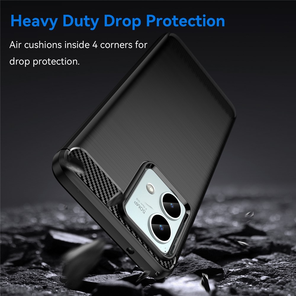 Carbon odolný gelový obal na Motorola Moto G84 5G - černý