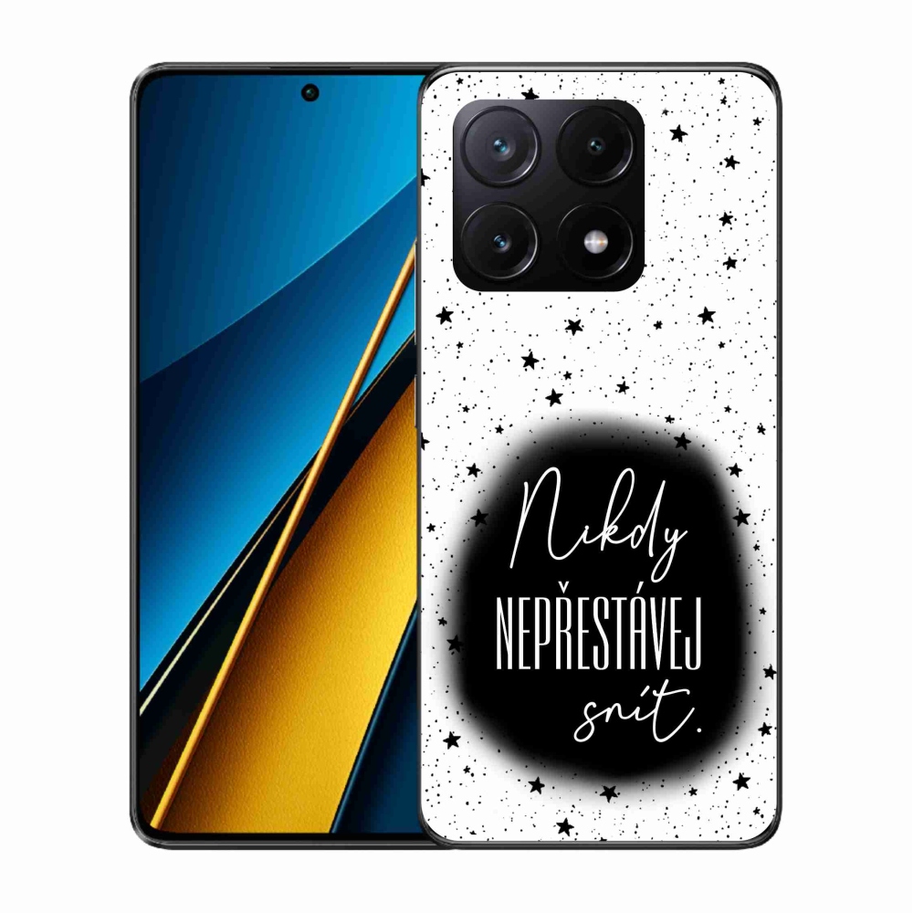 Gelový kryt mmCase na Xiaomi Poco X6 Pro 5G - citát 1 černobílé pozadí