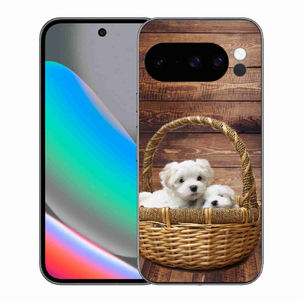 Gelový kryt mmCase na Google Pixel 10 Pro - štěňátka