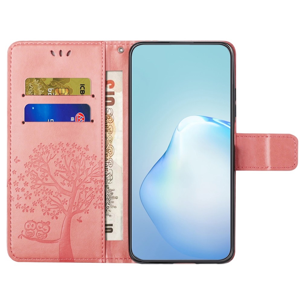 Tree knížkové pouzdro na Samsung Galaxy A15 4G/5G - růžové