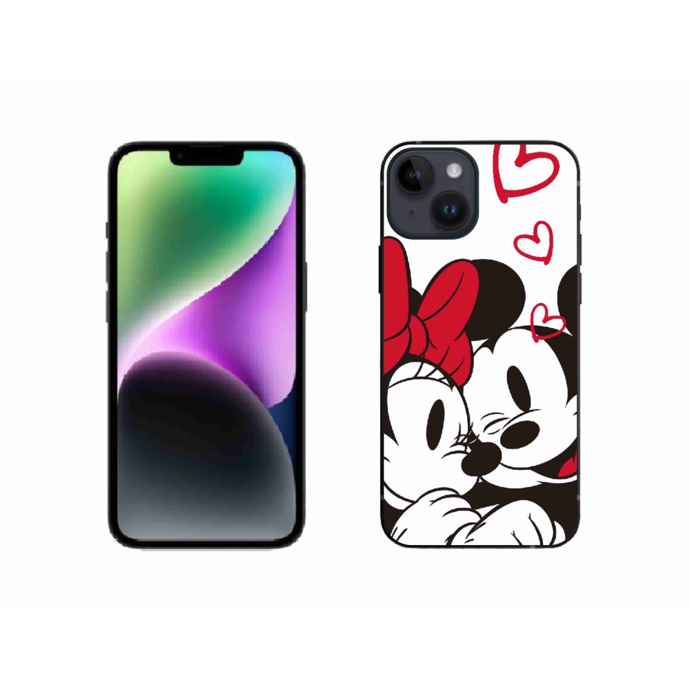 Gelový kryt mmCase na iPhone 14 - minnie a mickey
