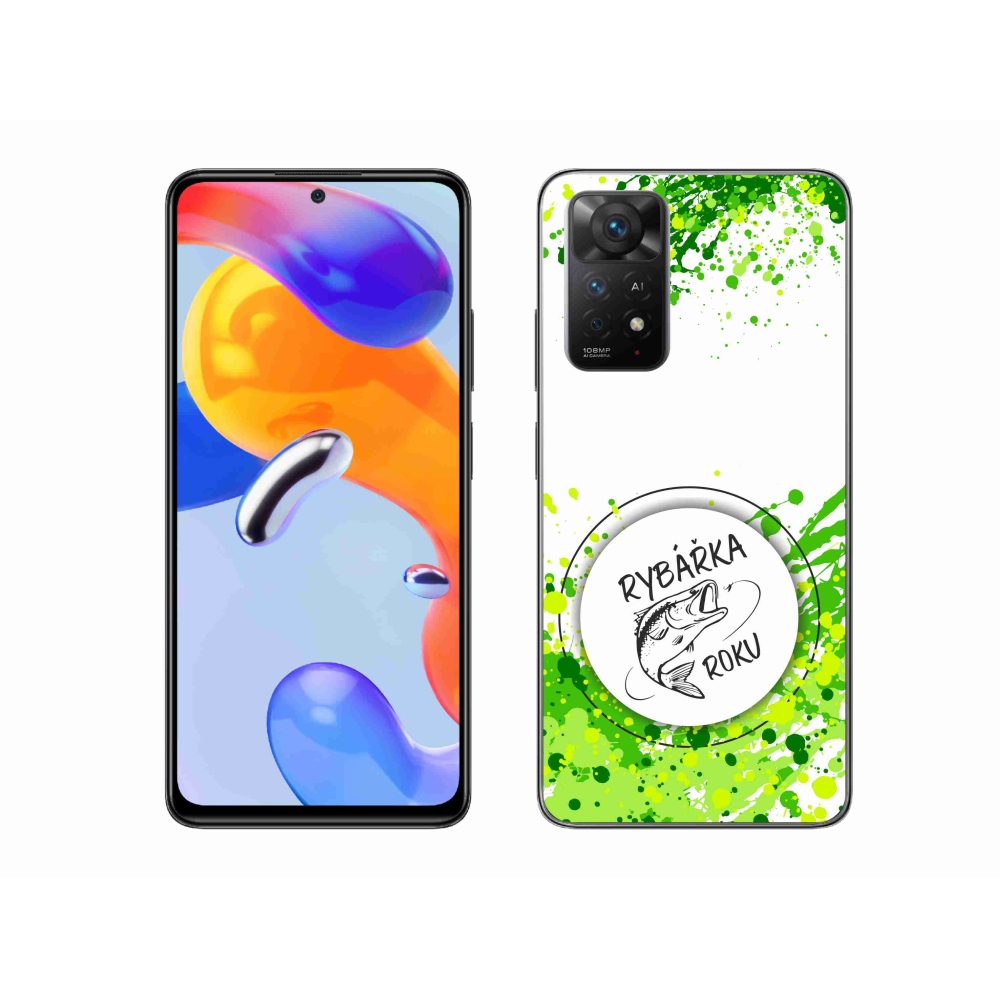 Gelový kryt mmCase na Xiaomi Redmi Note 11 Pro 4G/5G - rybářka roku bílé pozadí
