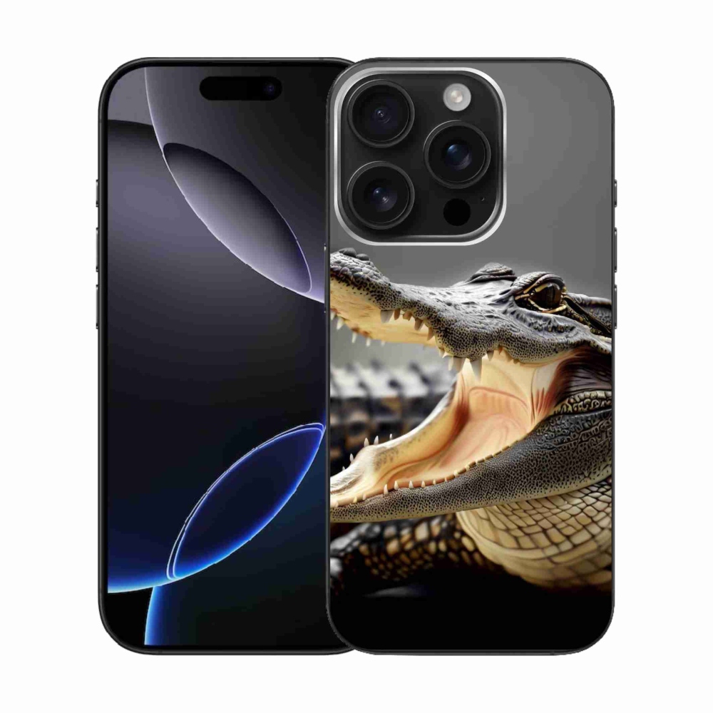 Gelový kryt mmCase na iPhone 16 Pro - krokodýl