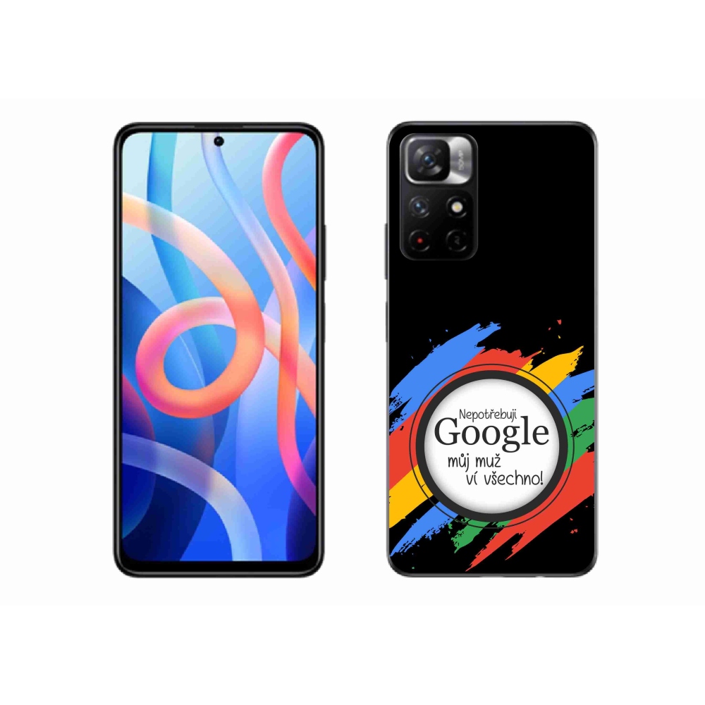 Gelový kryt mmCase na Xiaomi Redmi Note 11S 5G - muž ví všechno černé pozadí