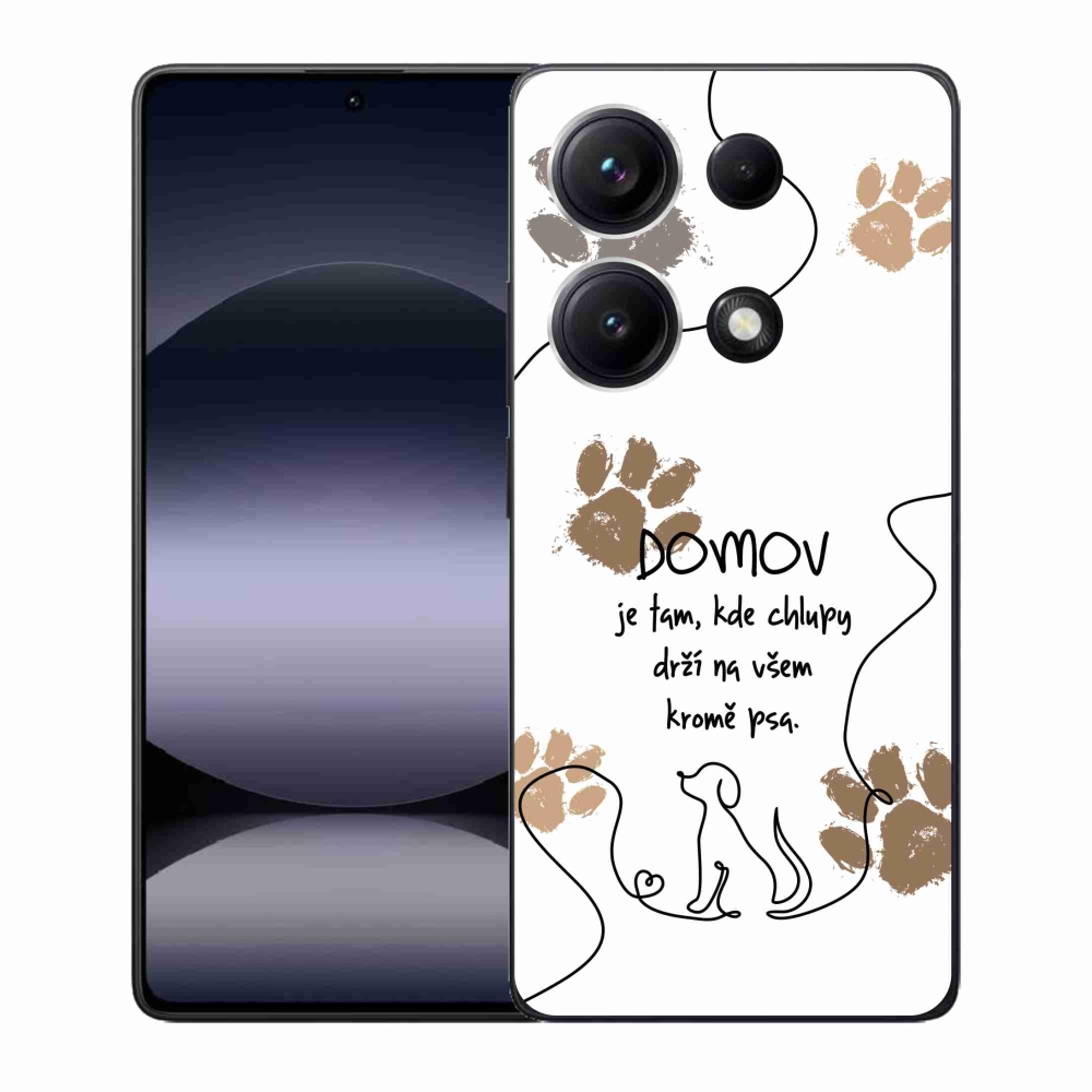 Gelový kryt mmCase na Xiaomi Redmi Note 14S - psí motiv bílé pozadí