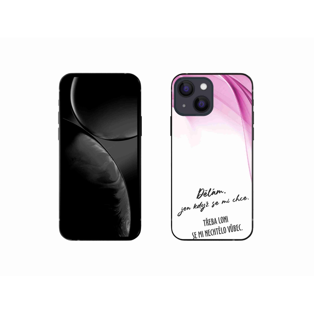 Gelový kryt mmCase na iPhone 13 mini 5.4 - vtipný text 12 bílé pozadí