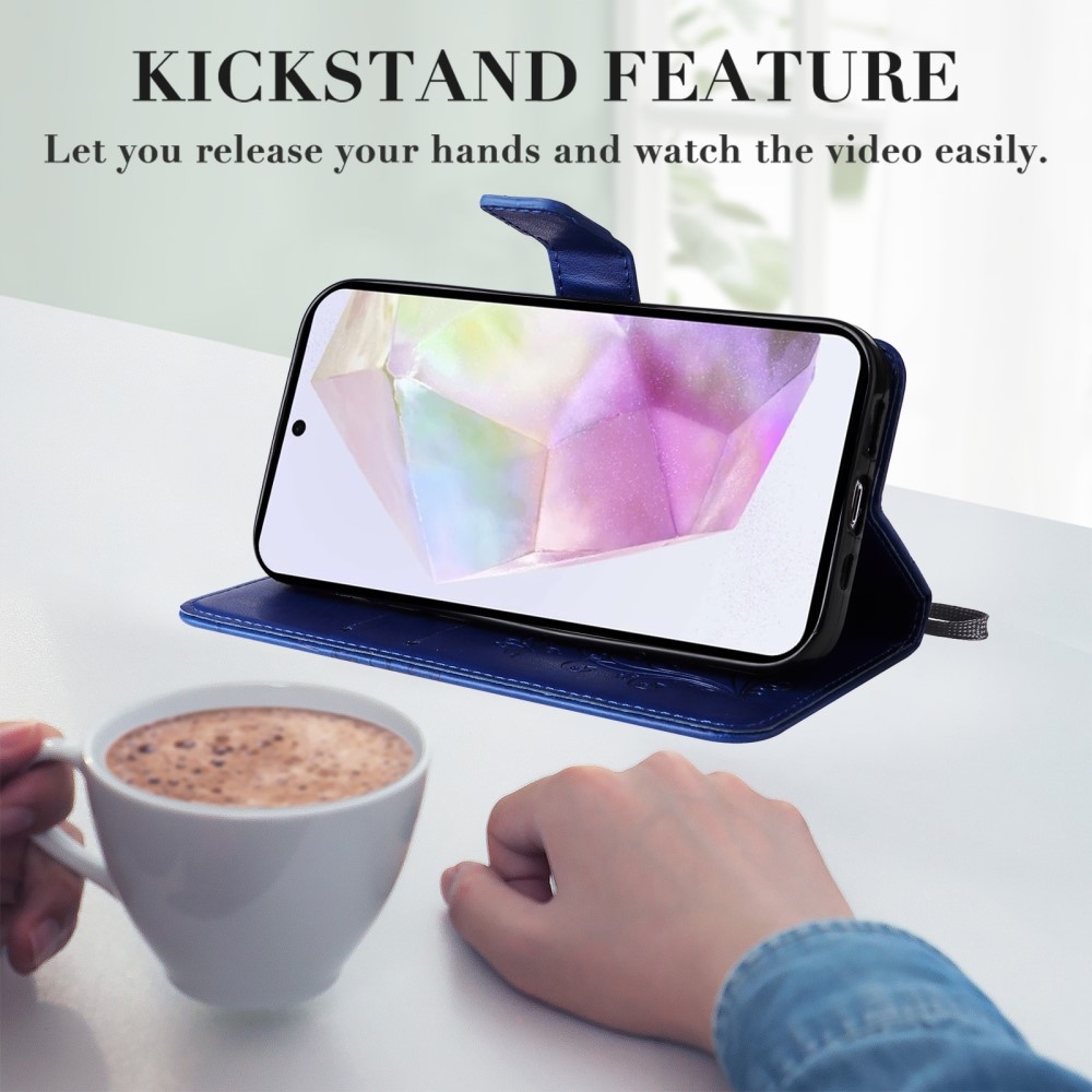 Big Butterfly knížkové pouzdro na Samsung Galaxy A36 5G - modré