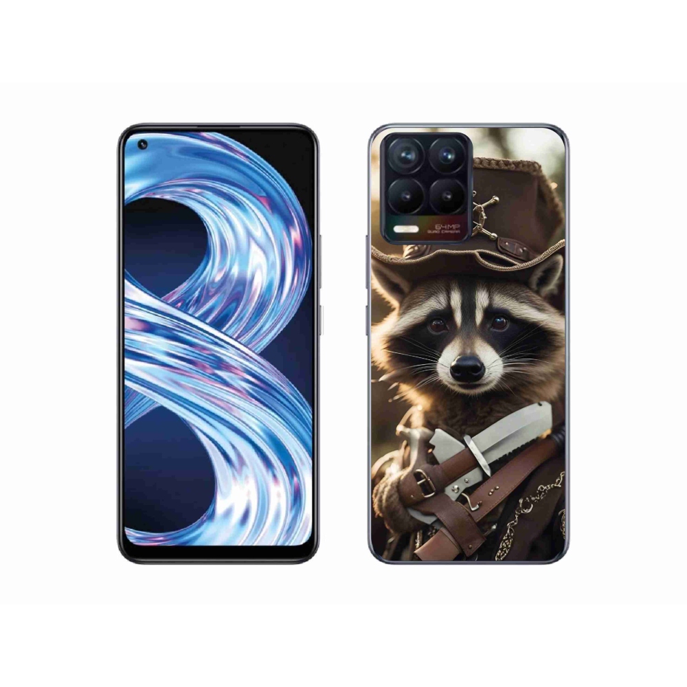 Gelový kryt mmCase na Realme 8 Pro - mýval v uniformě