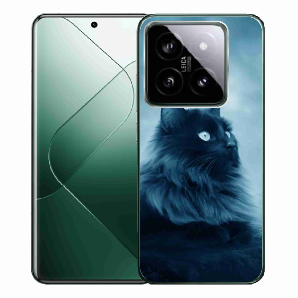 Gelový obal mmCase na Xiaomi 14 Pro - černá kočka 1