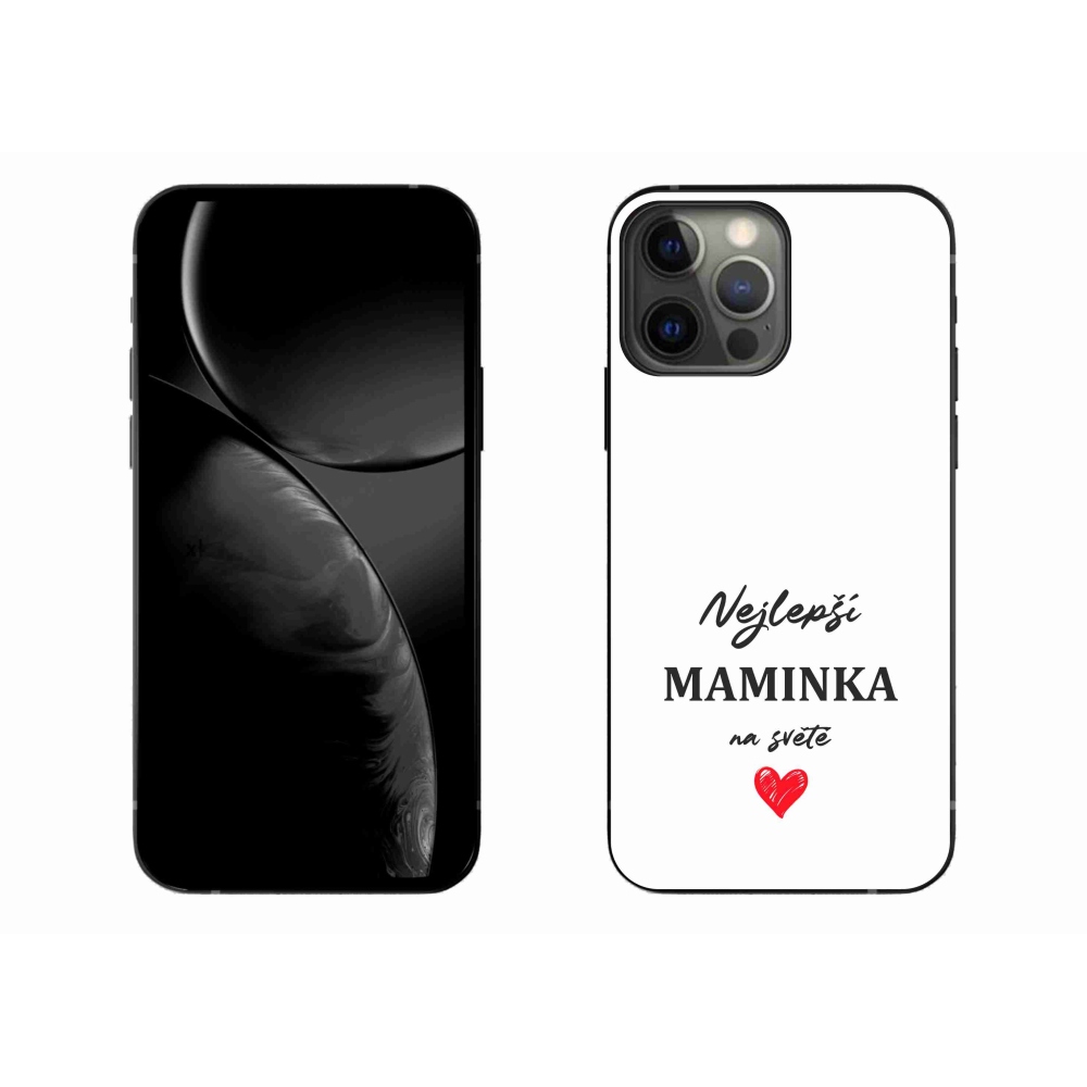 Gelový kryt mmCase na iPhone 13 Pro Max 6.7 - nejlepší maminka 1 bílé pozadí