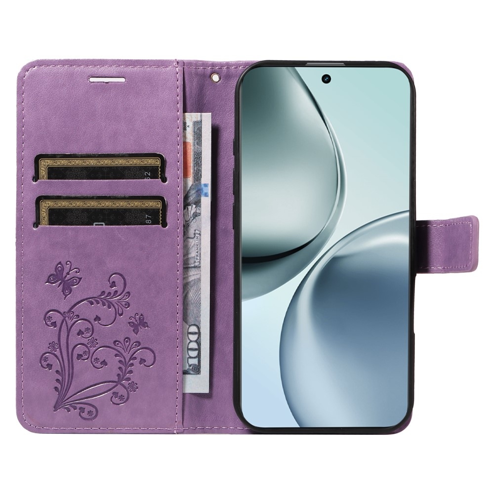 Big Butterfly knížkové pouzdro na Realme 14 Pro+ 5G - fialové