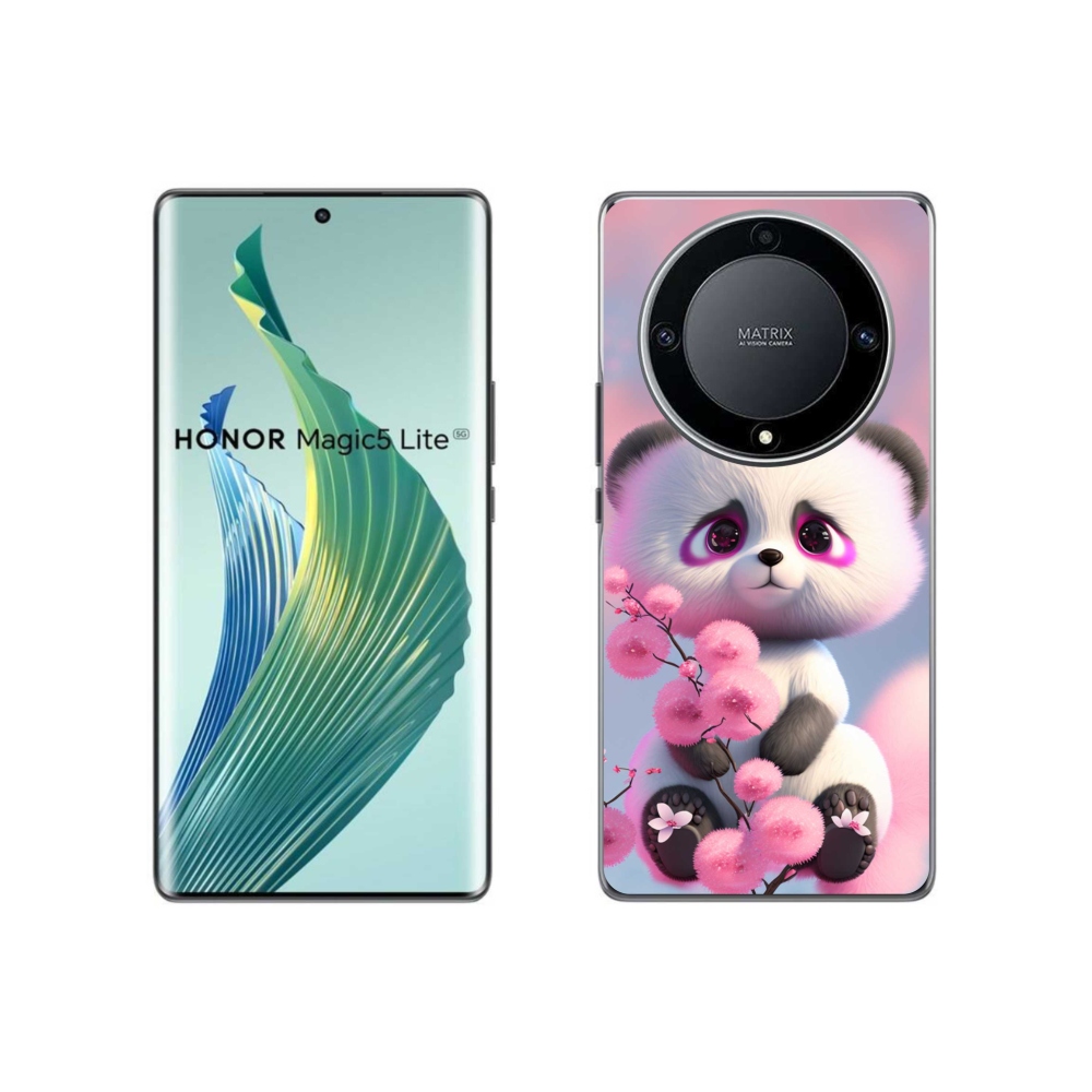 Gelový kryt mmCase na Honor Magic 5 Lite 5G - roztomilá panda 1