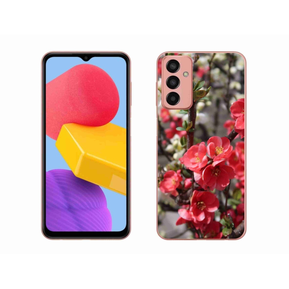 Gelový kryt mmCase na Samsung Galaxy M13 - červené květy
