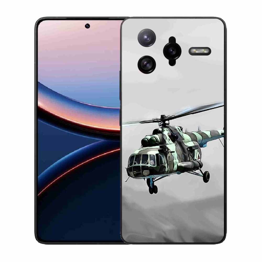 Gelový kryt mmCase na Xiaomi Poco F7 Ultra - vojenský vrtulník