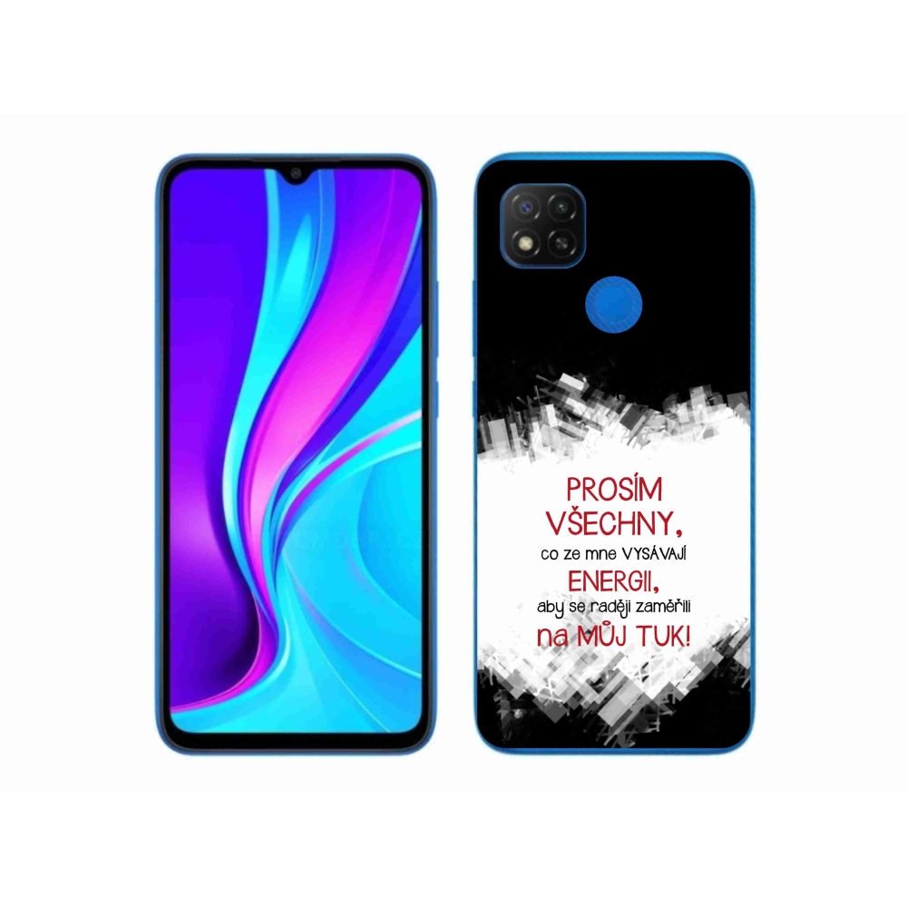 Gelový kryt mmCase na Xiaomi Redmi 9C - vtipný text 1 červený