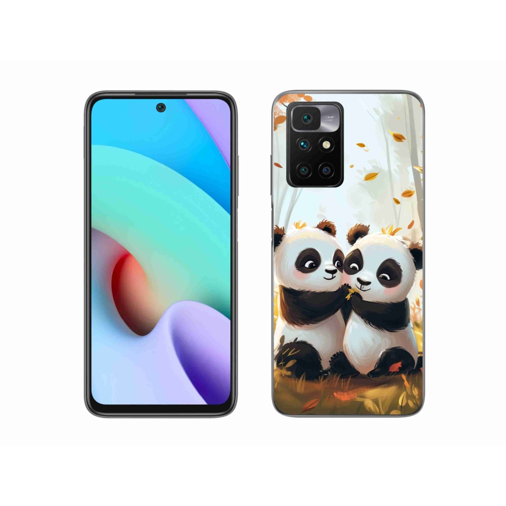 Gelový kryt mmCase na Xiaomi Redmi 10/Redmi 10 (2022) - pandy