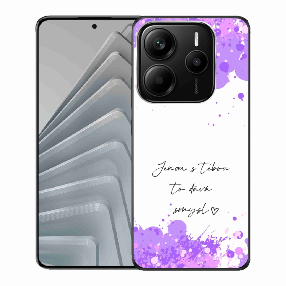 Gelový kryt mmCase na Xiaomi Redmi Note 14 5G - zamilovaný text bílé pozadí
