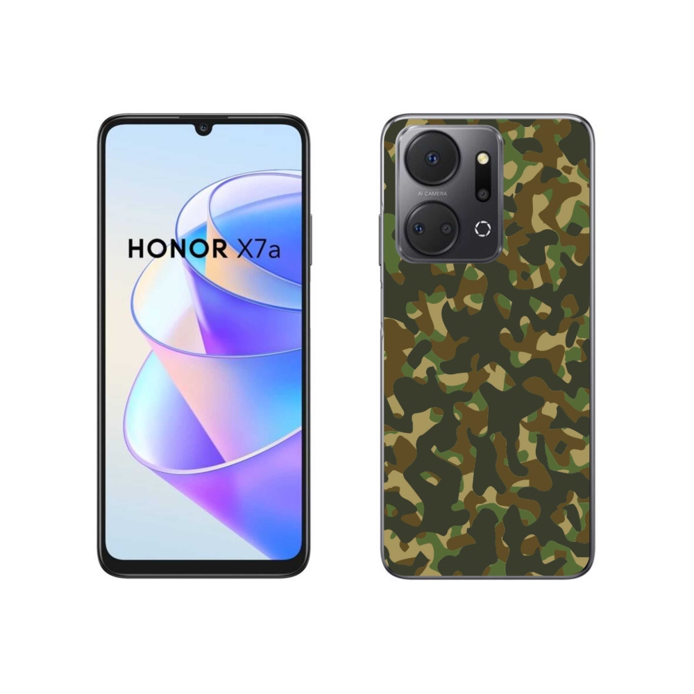 Gelový kryt mmCase na Honor X7a - maskáčový vzor 1