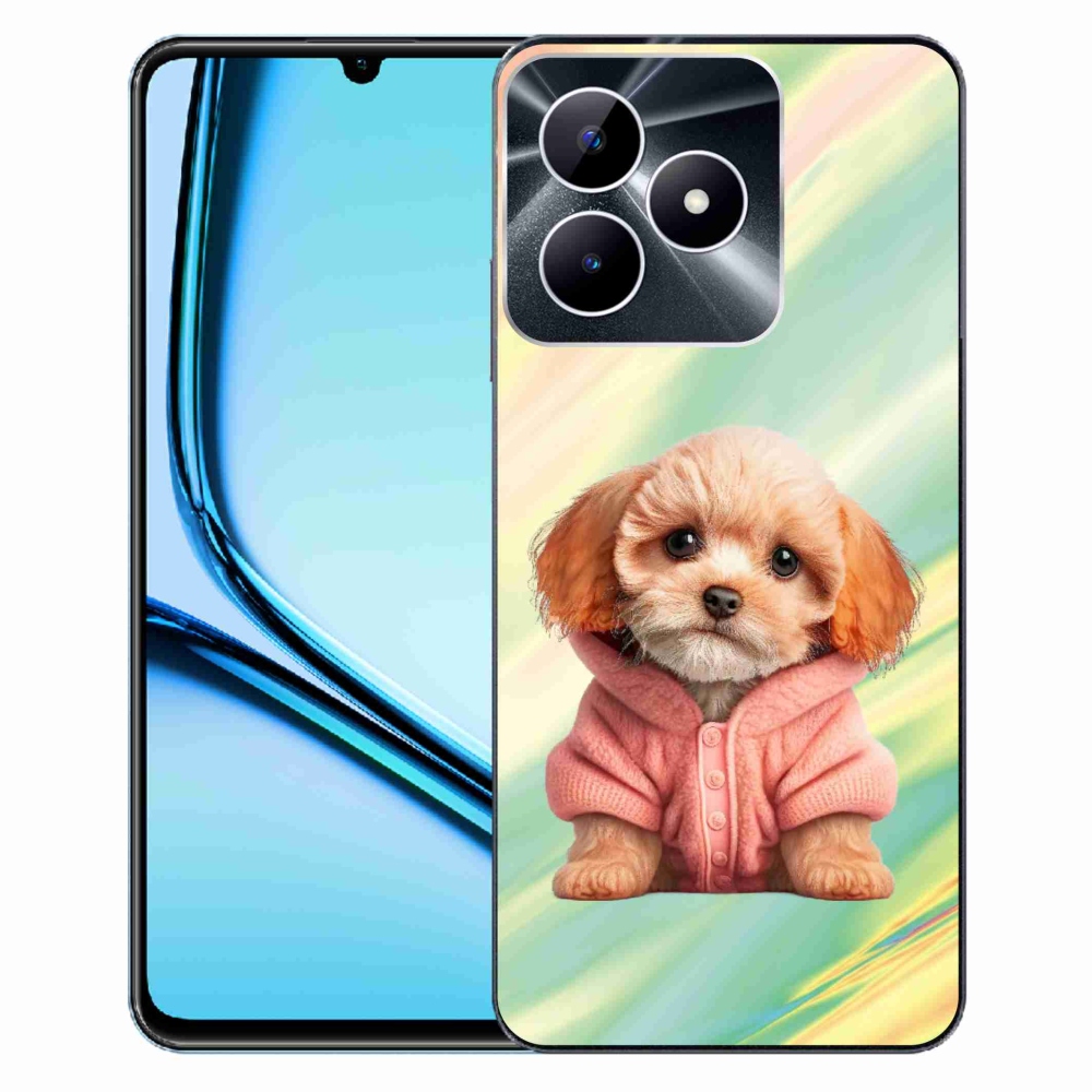 Gelový kryt mmCase na Realme Note 50 - štěně ve svetru