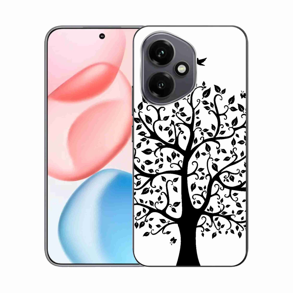 Gelový kryt mmCase na Honor 400 - černobílý strom