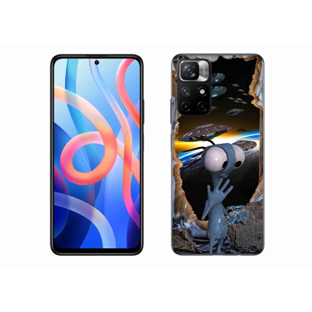 Gelový kryt mmCase na Xiaomi Redmi Note 11S 5G - mimozemšťan