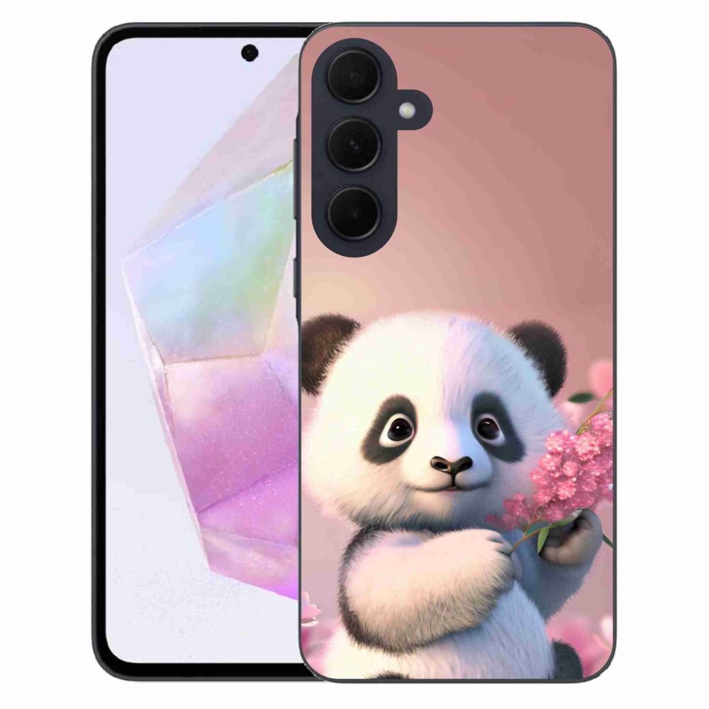 Gelový kryt mmCase na Samsung Galaxy A35 5G - roztomilá panda