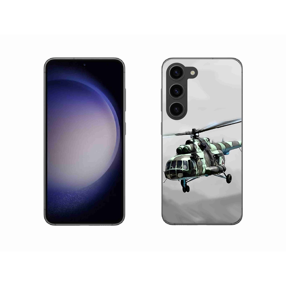 Gelový kryt mmCase na Samsung Galaxy S23 5G - vojenský vrtulník