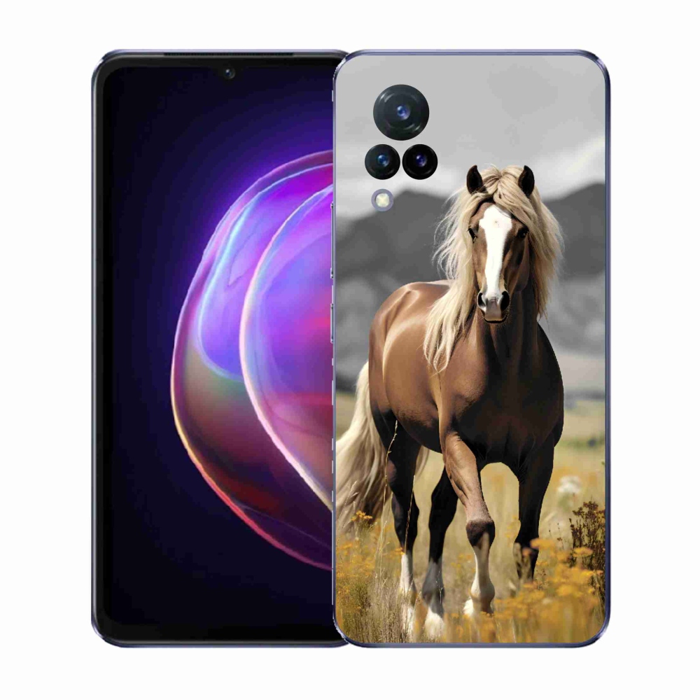 Gelový kryt mmCase na Vivo V21 4G/5G - hnědý kůň 1