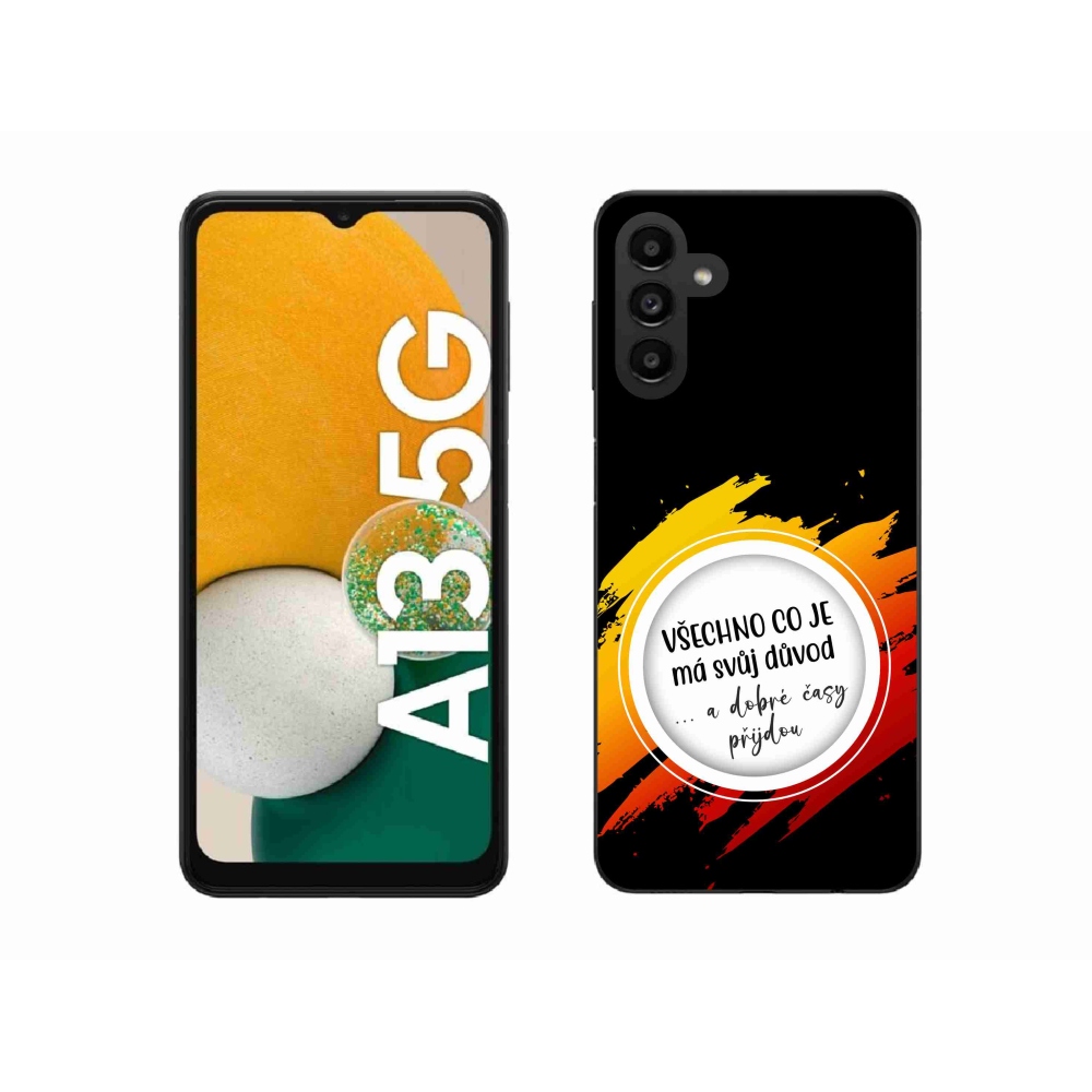 Gelový kryt mmCase na Samsung Galaxy A13 5G - citát 3 černé pozadí
