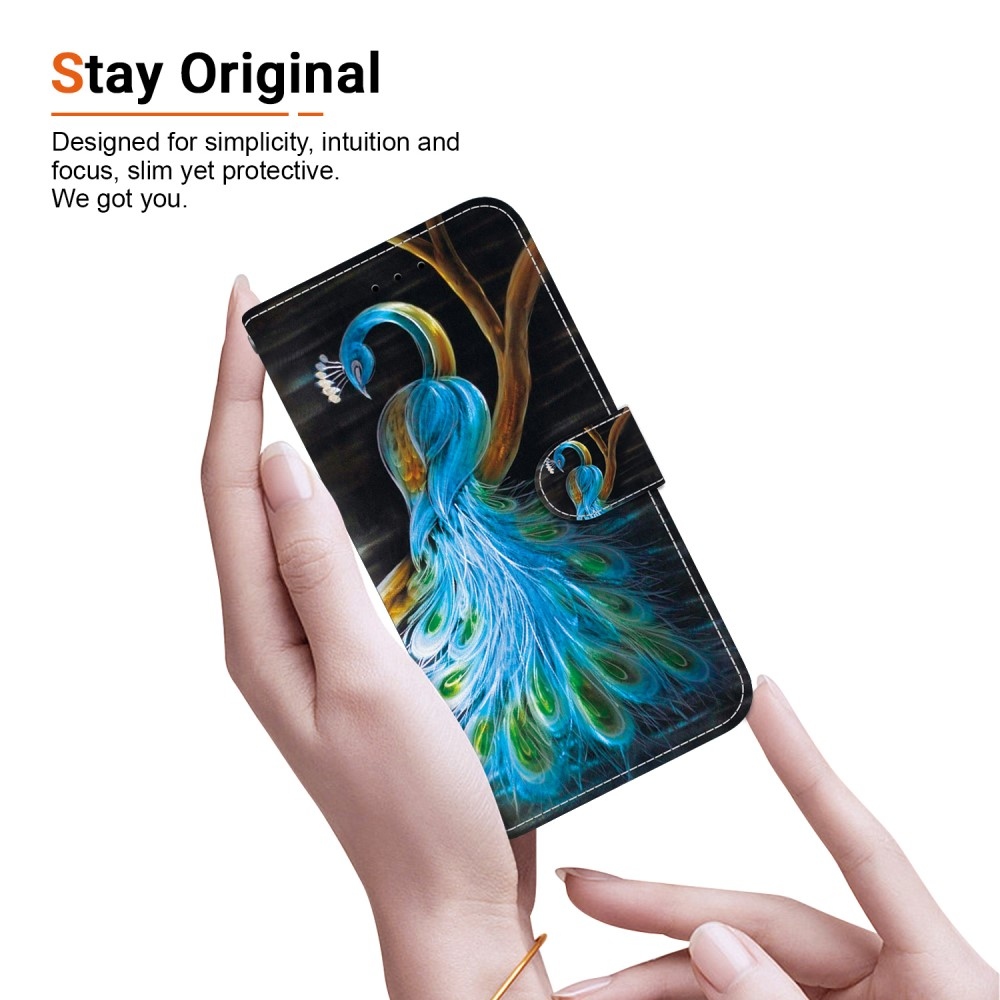 Versatile knížkové pouzdro na Samsung Galaxy A36 5G/A56 5G - páv