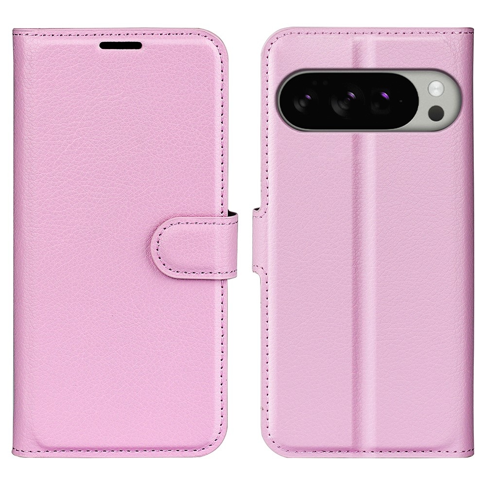 Litchi knížkové pouzdro na Google Pixel 10 Pro XL - růžové