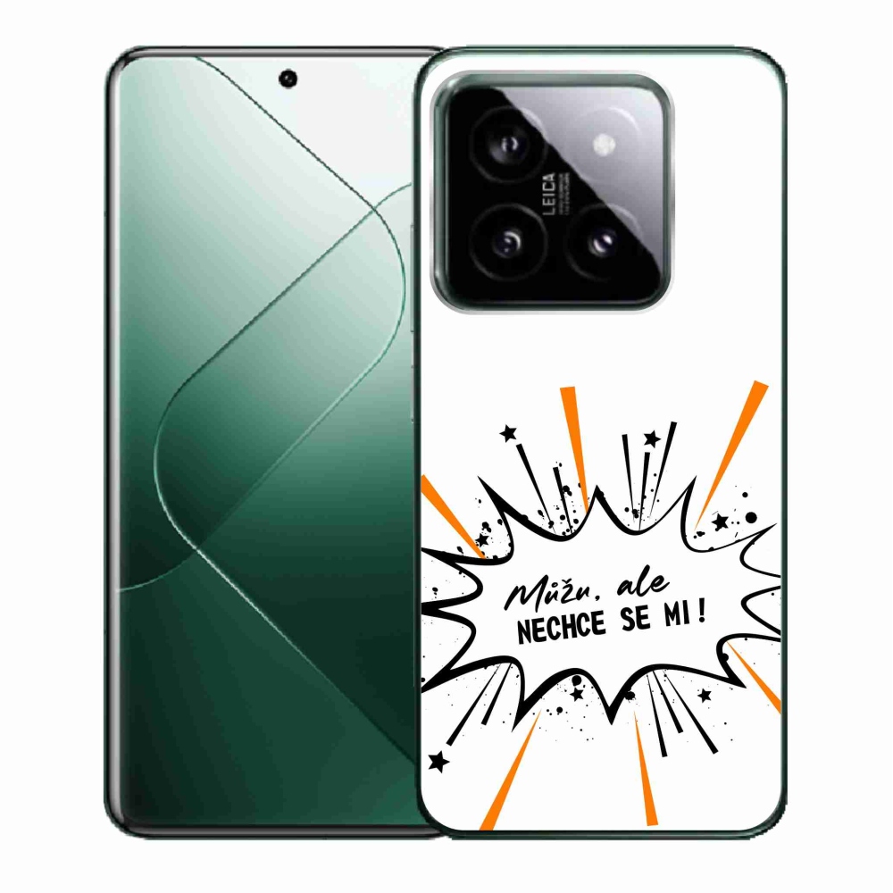 Gelový kryt mmCase na Xiaomi 14 - vtipný text 11 bílé pozadí