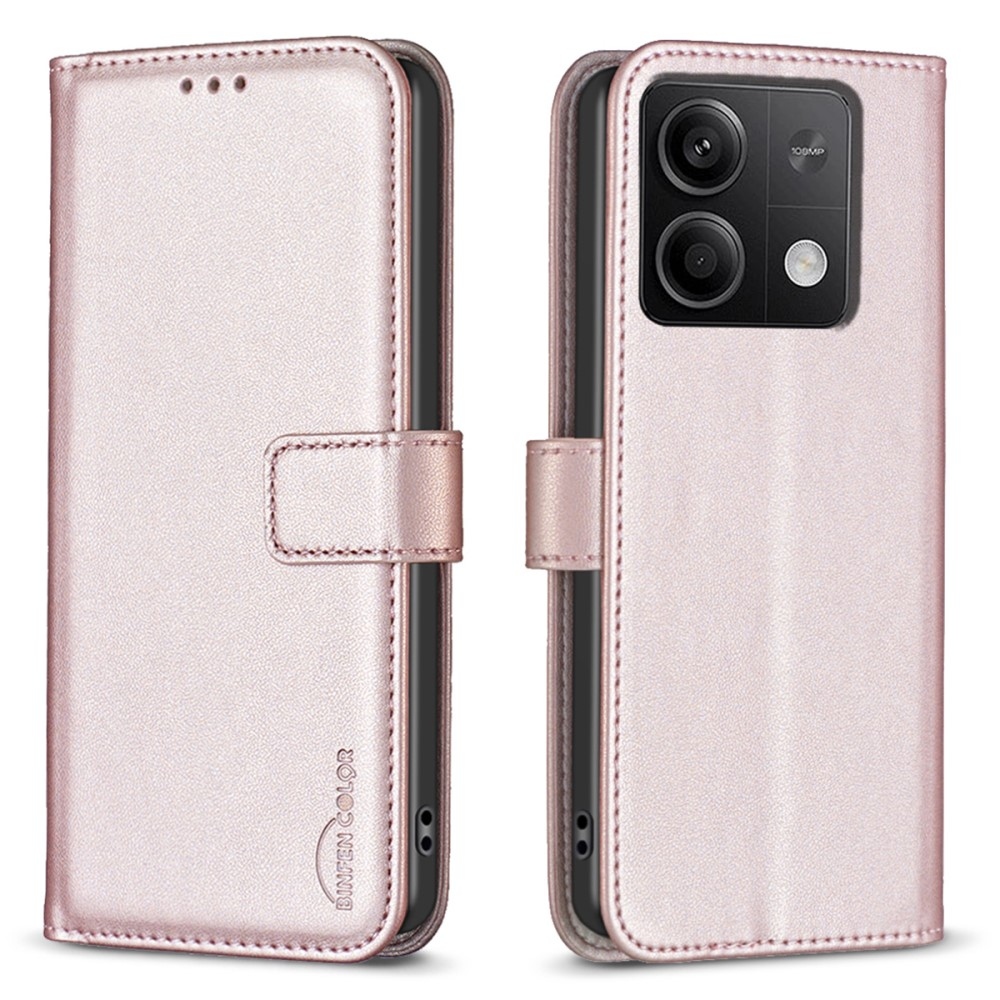 BNF knížkové pouzdro na Xiaomi Redmi Note 13 5G - růžovozlaté