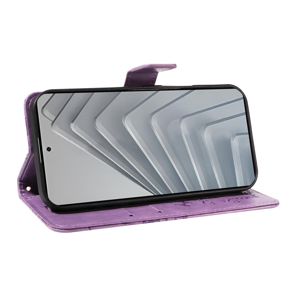 Big Butterfly knížkové pouzdro na Xiaomi Redmi Note 14 - fialové