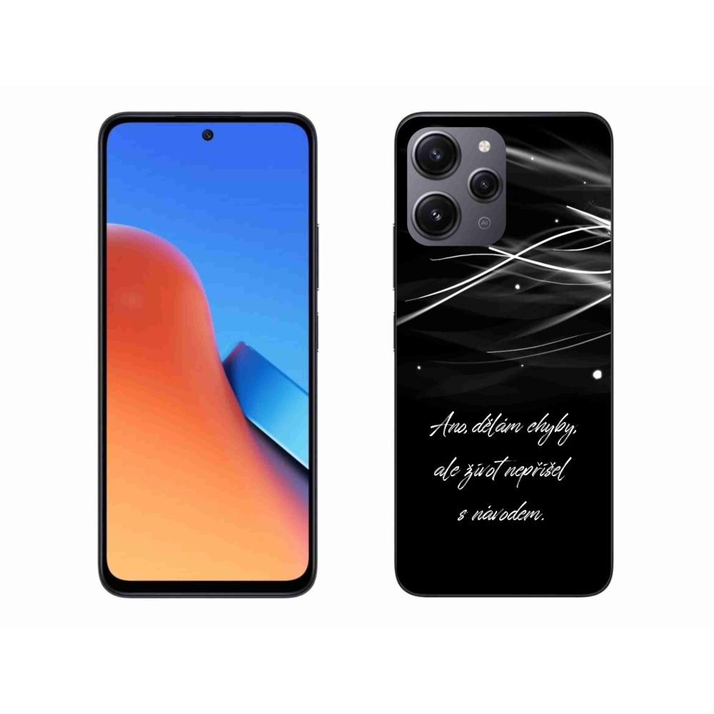 Gelový kryt mmCase na Xiaomi Redmi 12 - citát černé pozadí